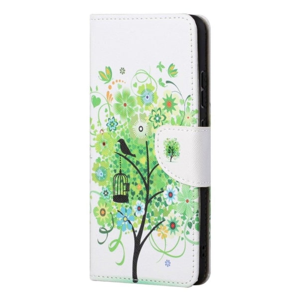 Wonderland Samsung Galaxy S22 Ultra Flip Etui - Grønt Træ Green