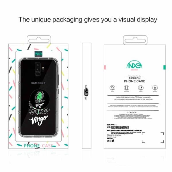 NXE Samsung Galaxy S9 Plus konstellation Mønster TPU etui - Virgo Multicolor