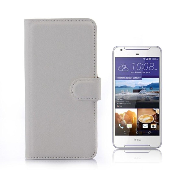 HTC Desire 650 beskyttende og flot læder-etui - Hvid White