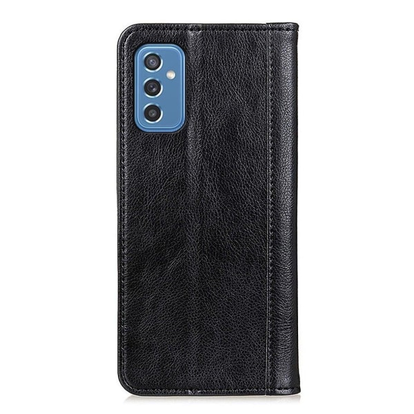 Ægte Læder Etui med Magnetic Closure til Samsung Galaxy M52 5G - Black