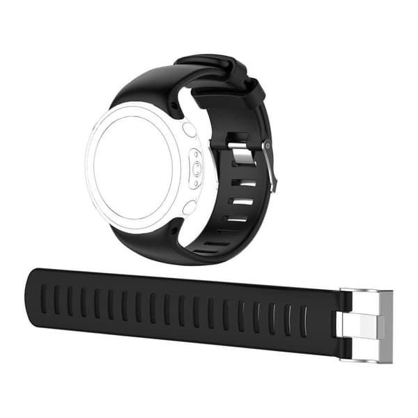 Suunto D4i Novo fleksibel blød silikone urrem - Sort Black