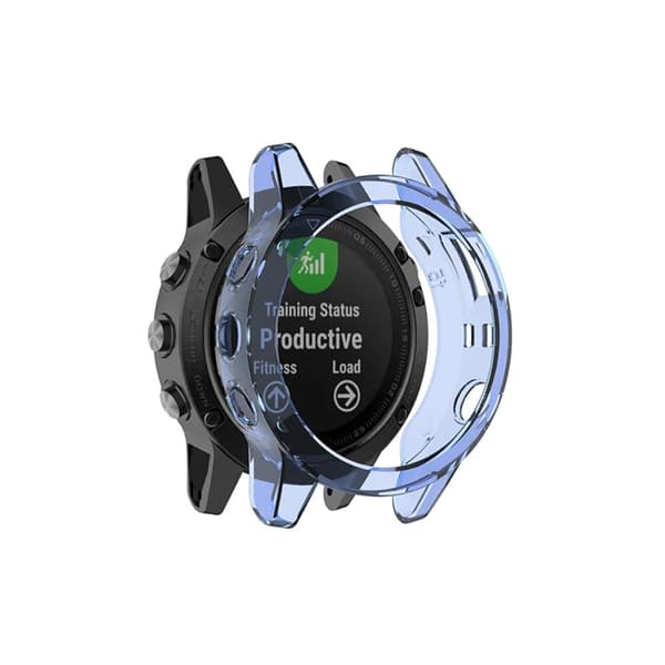 Garmin Fenix 5 / 5 Plus transparent skydd - Transparent Blå Blå