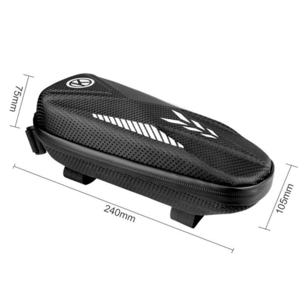 Universal waterproof bike bag with reflective stripe - Black Black