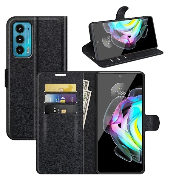 Classic Motorola Edge 20 Flip Etui - Sort Black