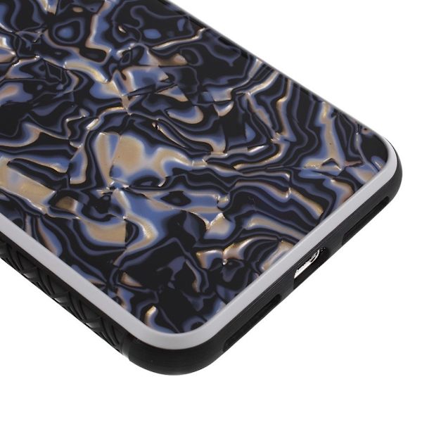 iPhone Xs Max mobilskal plast silikon snäckskalsmaterial - Mörkblå Blå