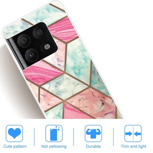 Marble OnePlus 10 Pro Etui - Fargerik Klinkekule Tile Multicolor