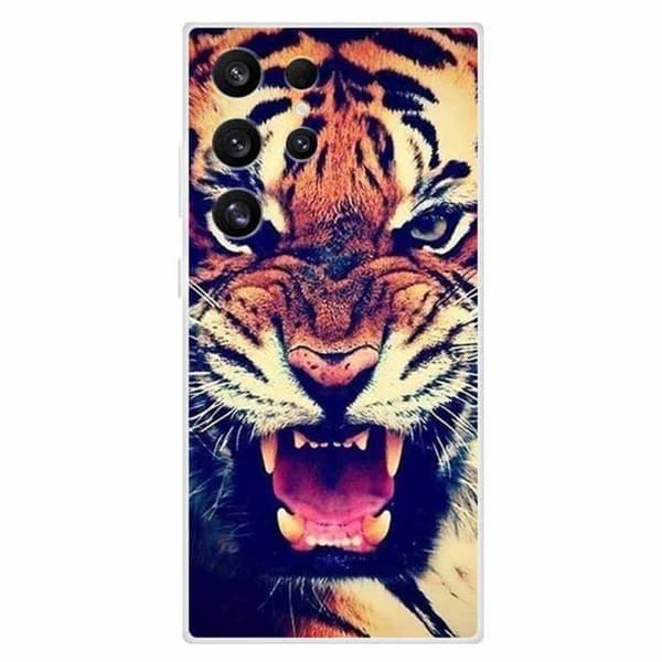 Imagine Samsung Galaxy S24 Ultra deksel - Tiger Brown
