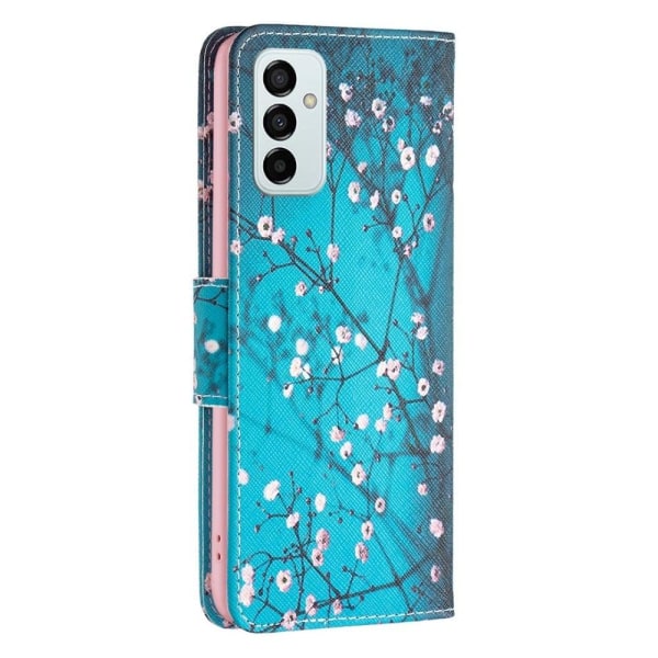 Wonderland Samsung Galaxy M23 flip kuoret - Luumun Kukka Blue