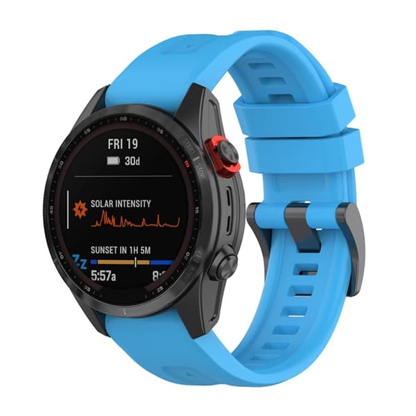 20 mm Garmin Fenix 7S / Instinct 2S klockarmband i silikon med metallspänne - Himmelsblå Blå