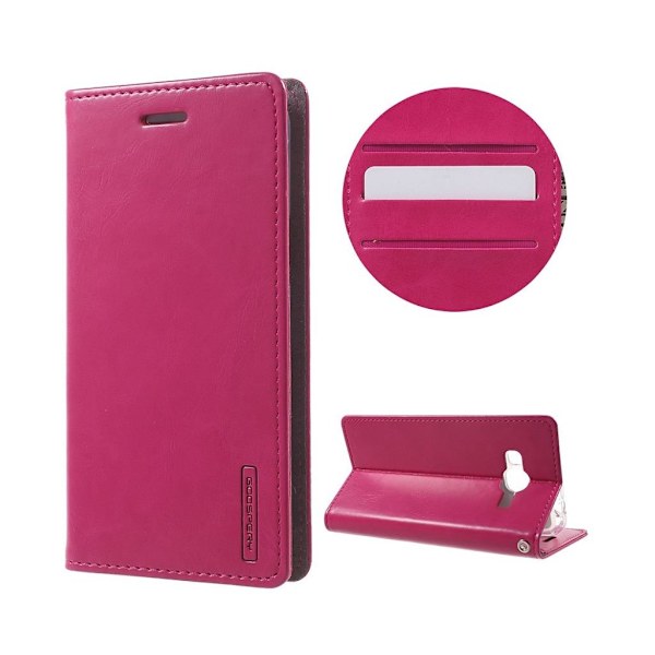 Mercury Goospery Samsung Galaxy J3 (2016) Læder-etui - Hot Pink Pink