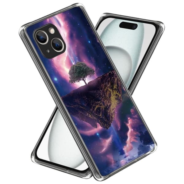 Deco iPhone 15 Plus skal - Norrsken Natt Lila