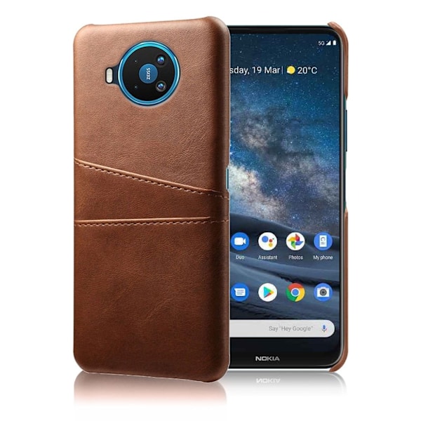 Dual Card Etui Nokia 8.3 5g - Kaffe Brown
