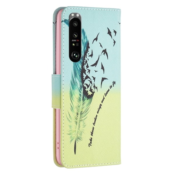 Wonderland Sony Xperia 1 III flip etui - Fjer Green