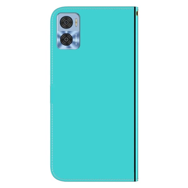 Mirror Motorola Moto E22i / E22 Flip Etui - Cyan Green