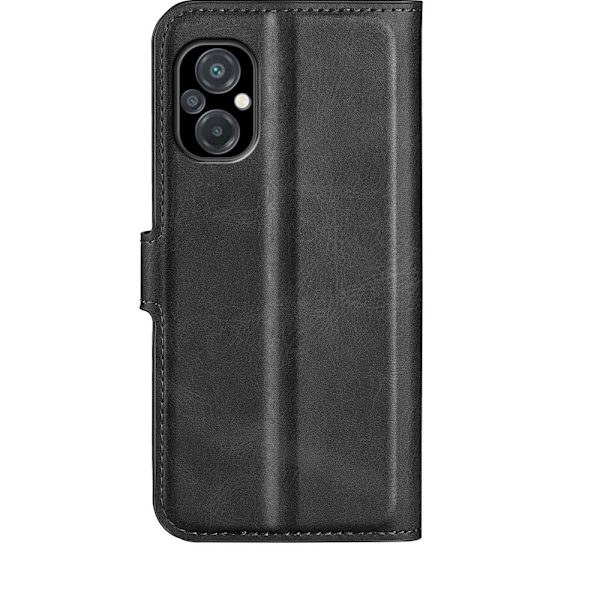 Læderetui med Pung til Xiaomi Poco M5 - Sort Black