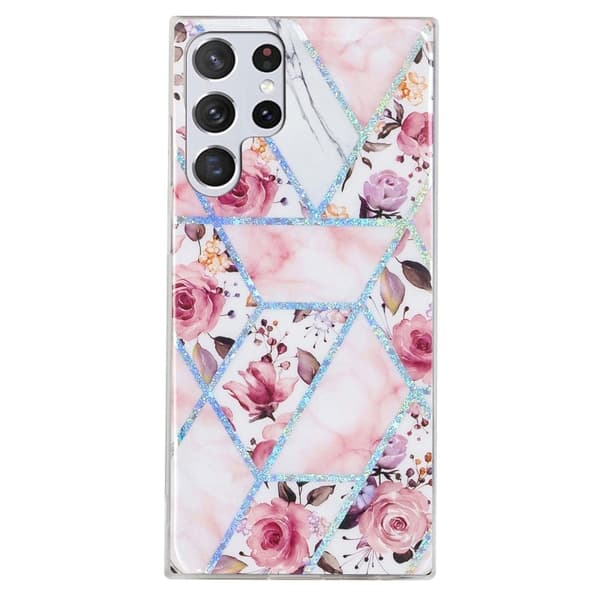 Deco Samsung Galaxy S23 Ultra skal - Galvaniserad Ros Lila