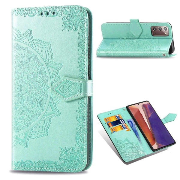 Mandala Samsung Galaxy Note 20 5G / Note 20 Flip case - Cyan Green