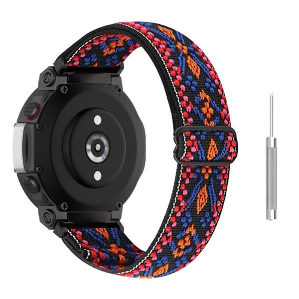 Amazfit T-Rex 2 urrem af nylon i etnisk stil - Lyserød / Orange Multicolor