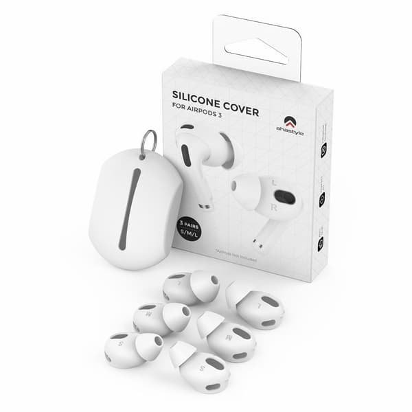 AHASTYLE AirPods 3 öronkåpor i silikon - Vit Vit