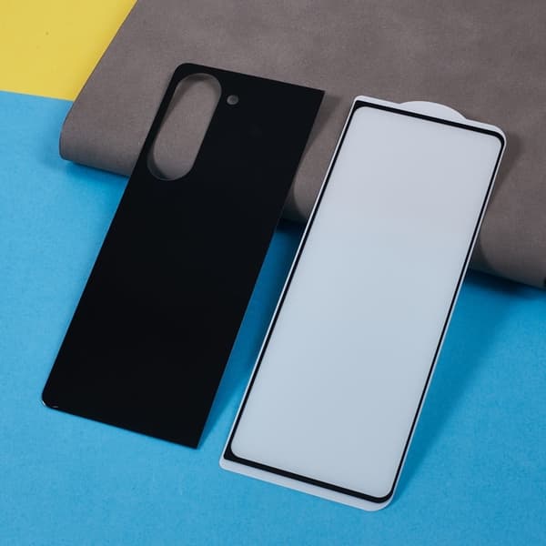 Samsung Galaxy Z Fold5 front and back tempered glass screen protector Transparent
