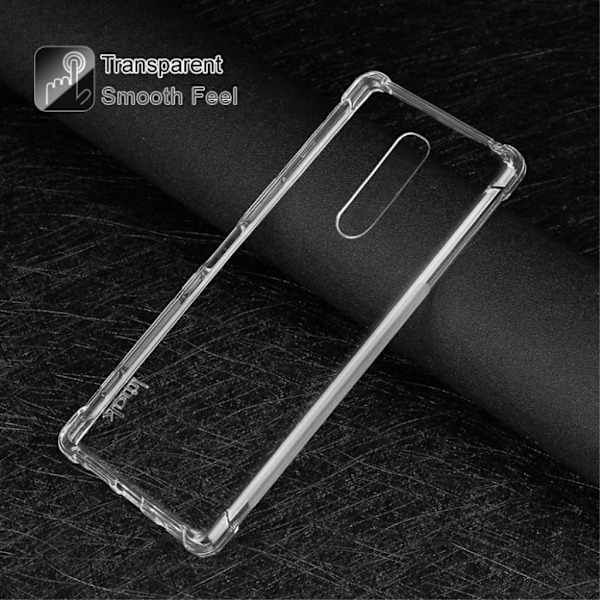 IMAK Sony Xperia 1 Läder känsla fodral - Genomskilnig Transparent