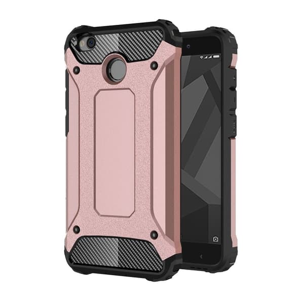 Xiaomi Redmi 4x Armor Guard TPU Etui - Rose Gull Pink