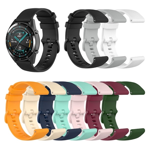 20mm Huawei Watch GT 3 (42mm) / GT 3 42mm silikonikellon hihna - Keltainen Yellow