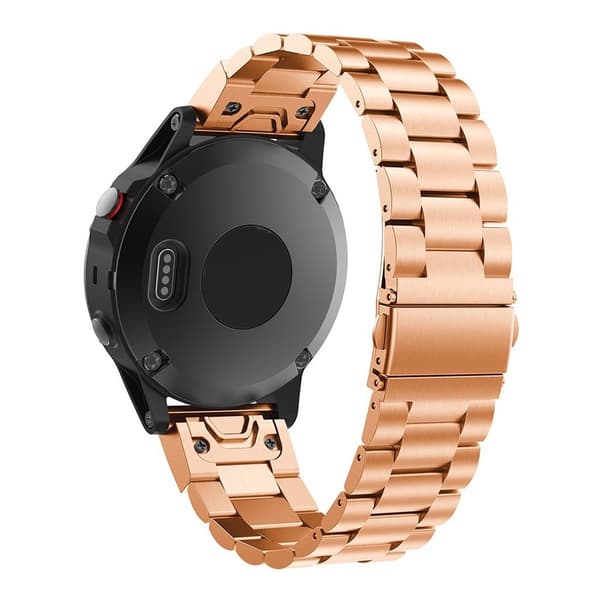 Garmin Fenix 5 rustfri stålurrem - rosaguld Pink