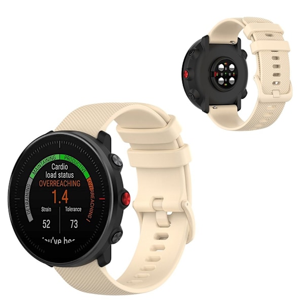 Polar Vantage M / Garmin Vivoactive 4 / Huawei Watch GT silikonikellonauha - Beige Beige