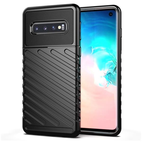 Thunder Samsung Galaxy S10 etui - Svart Black