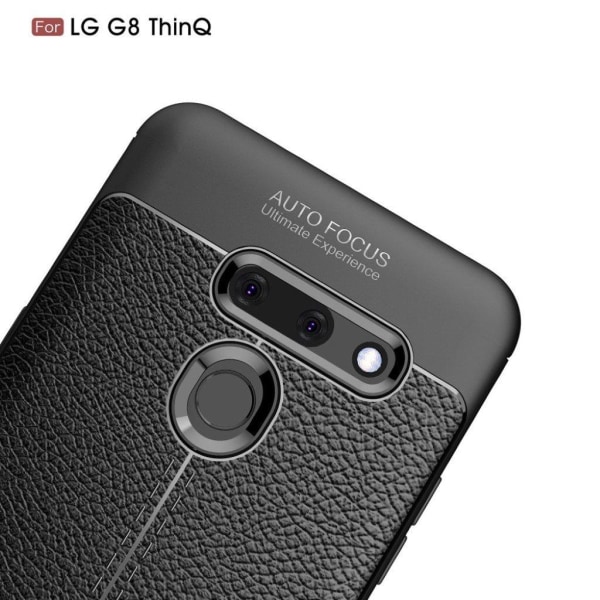 LG G8 ThinQ litchi etui - Sort Black