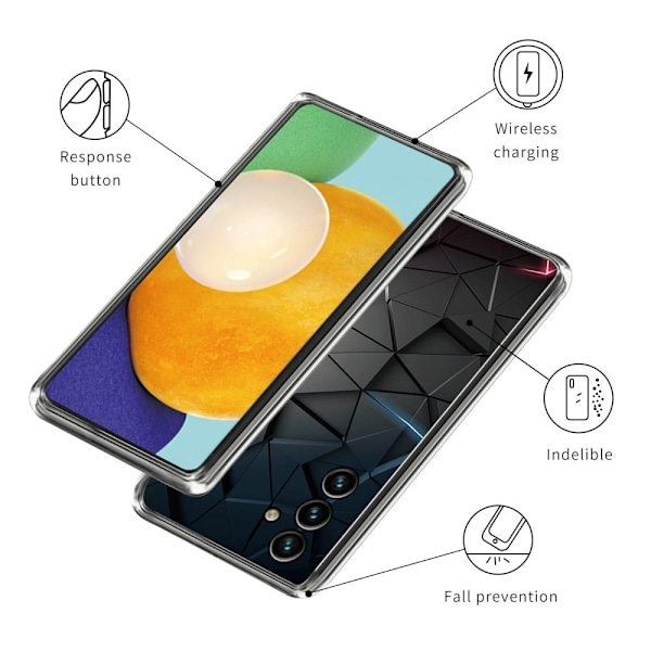 Deco Samsung Galaxy A54 Suojakotelo - Musta Triangle Black