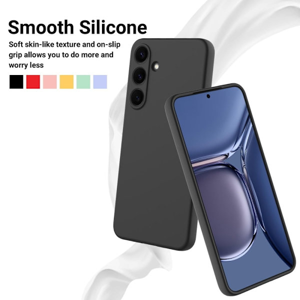 Matte Liquid Samsung Galaxy S25 Plus silikone cover - Sort Black
