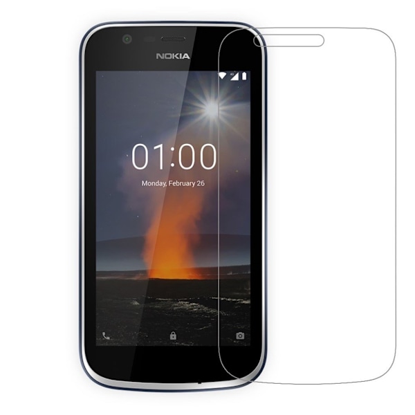 Nokia 1 lasinen näytönsuoja Transparent