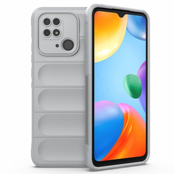 Mjukt greppformat Xiaomi Redmi 10C skal - Silver/Grå Silvergrå