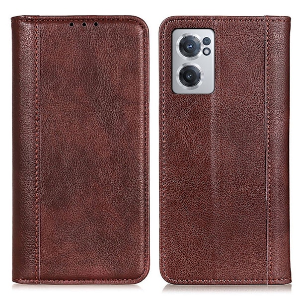Aito nahkakotelo magneettisuljuksella OnePlus Nord CE 2 5G - Ruskea Brown