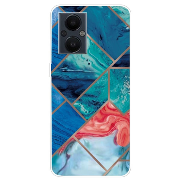 Marble OnePlus Nord N20 5G Etui - Blå og Orange Marmor Multicolor