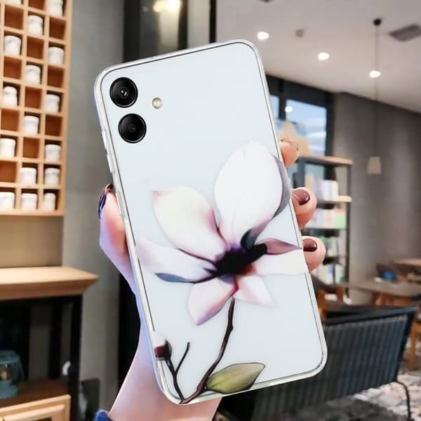 Imagine Samsung Galaxy A06 deksel - Hvit Blomst White