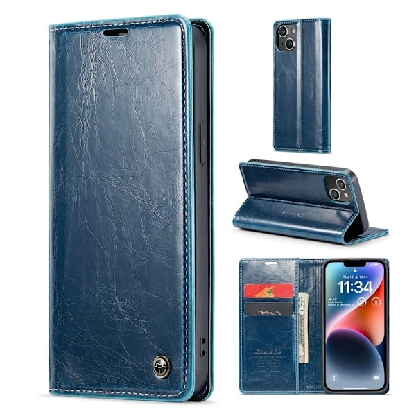 CaseMe iPhone 14 smooth etui - Blå Blue