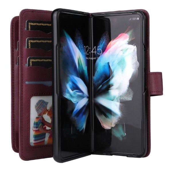 Samsung Galaxy Z Fold4 fodral med 10 fickor - Röd Röd