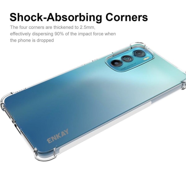 ENKAY klart faldsikkert etui til Motorola Edge 30 Transparent