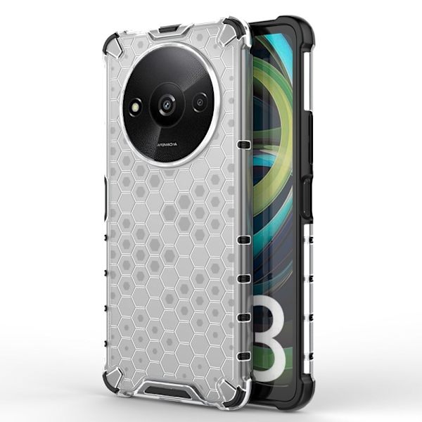 Bofink Honeycomb Xiaomi Redmi A3 cover - Grå Silver grey