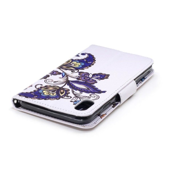 iPhone XS Max mobilfodral silikon konstläder stående plånbok - F multifärg