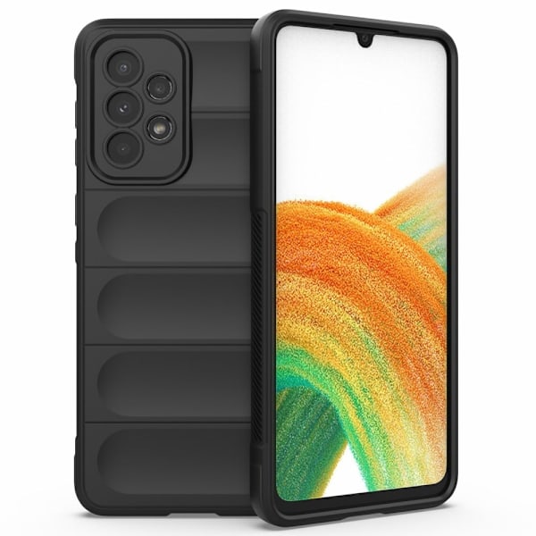 Mjukt greppformat Samsung Galaxy A33 5G skal - Svart Svart