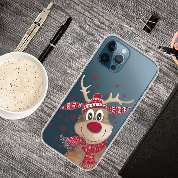 Joulu iPhone 14 Pro tapauksessa - Hymiö Peura Red