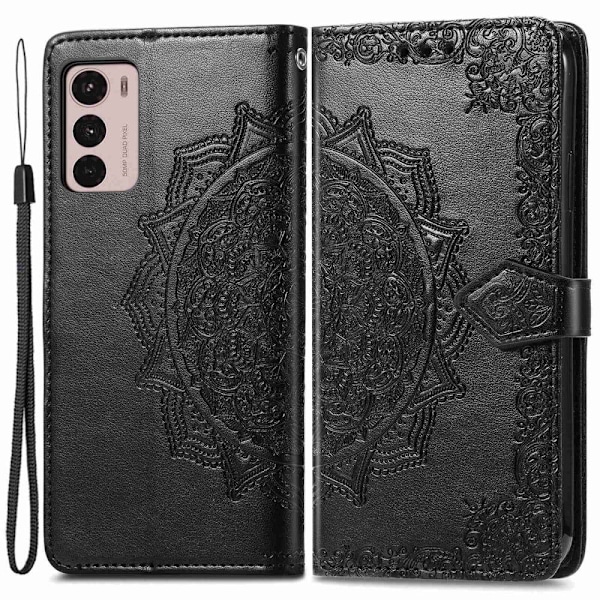 Mandala Motorola Moto G42 Flip Etui - Sort Black