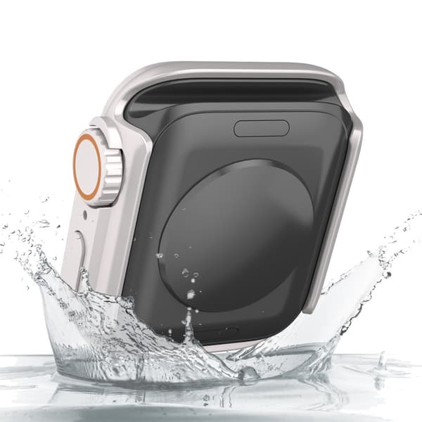 Apple Watch Series 8 (45 mm) deksel med herdet glass - Stjernelys Silver grey