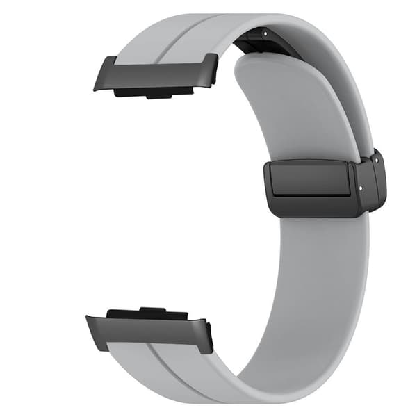 Huawei Watch D Rem Udskiftning af blød silikoneurrem med magnetisk foldespænde - Grå Silver grey