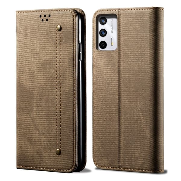 Jeans Realme Gt2 / Gt Neo2t Flip Etui - Khaki Brown