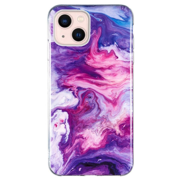 Marble iPhone 15 Etui - Rød Red